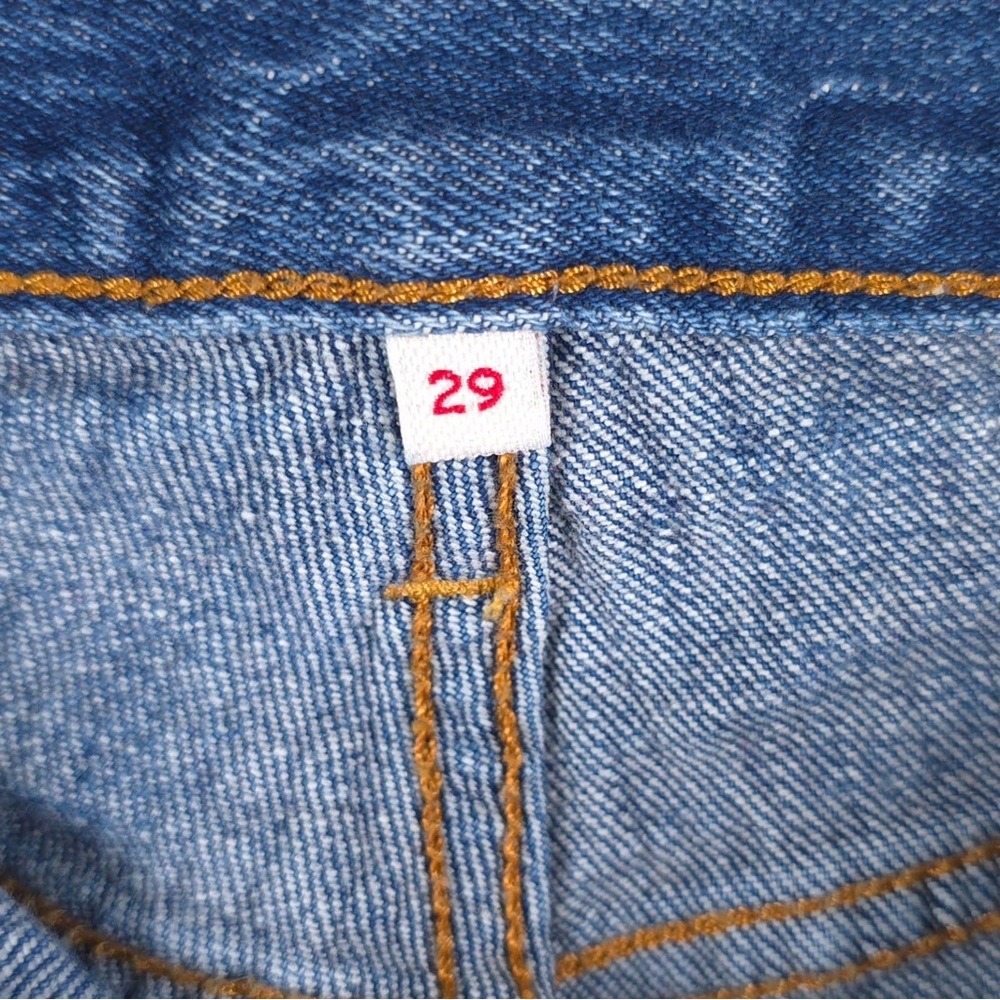 Levi’s WHITE OAK CONE DENIM Button Fly Jeans 29 High Rise Raw Hem 22861-0001 - Picture 12 of 15